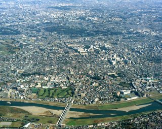 調布市空撮(南方から)の写真