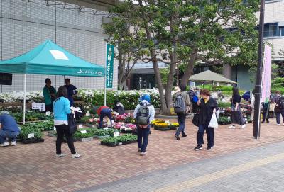 お花の販売の様子