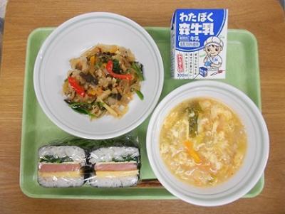 富士見台小学校で提供された韓国料理の写真