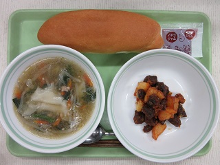 石原小学校1月25日の給食の写真