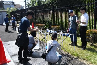 西町給水所給水訓練の写真