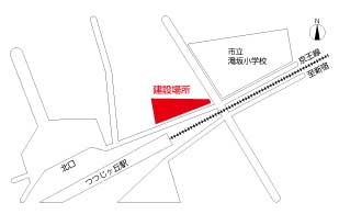 神代出張所暫定移転先地図の画像