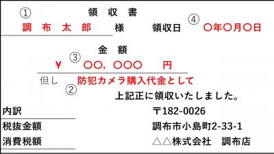 領収書イメージ