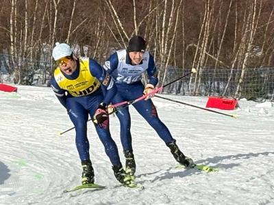 クロスカントリースキーの様子