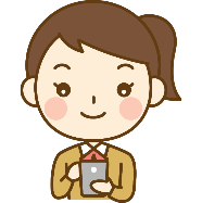 スマホ女子のイラスト