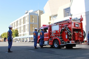 ポンプ車乗車