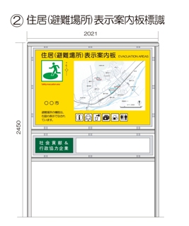 住居(避難場所)表示案内標識の画像