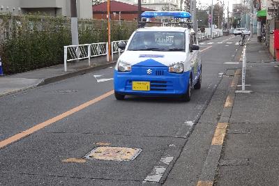 子ども安全安心パトロール中の前写真