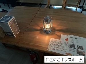 にこにこキッズルームでの展示の様子