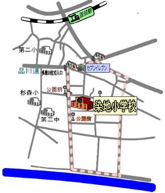 染地小学校の地図画像