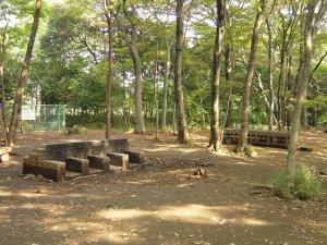 深大寺自然広場内のかに山キャンプ場の写真