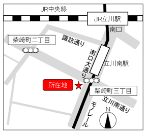 東京しごとセンター多摩地図