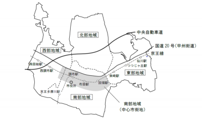 調布市の地図