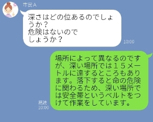 深さはどの位あるのかについての説明画像